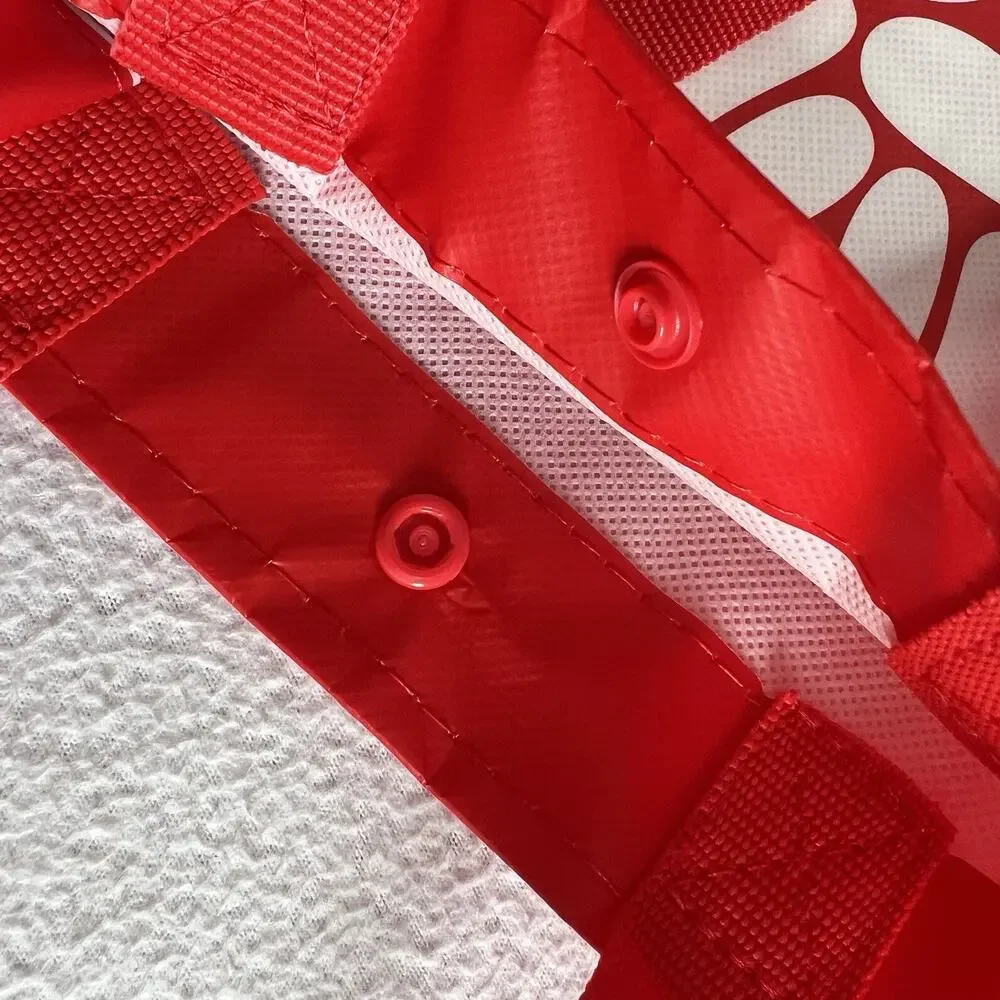 Lululemon Red Made To Feel 2026 Small Reusable Snap Tote Bag Gym Shopping Lunch